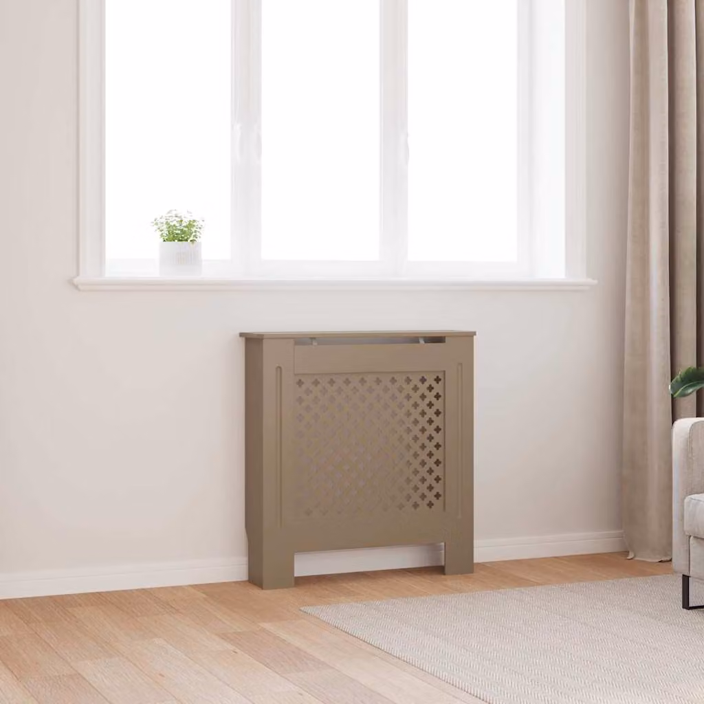 Copertura per radiatore vidaXL in MDF moderno, marrone/beige, L: 78 cm, H: 81,5 cm, P: 19 cm