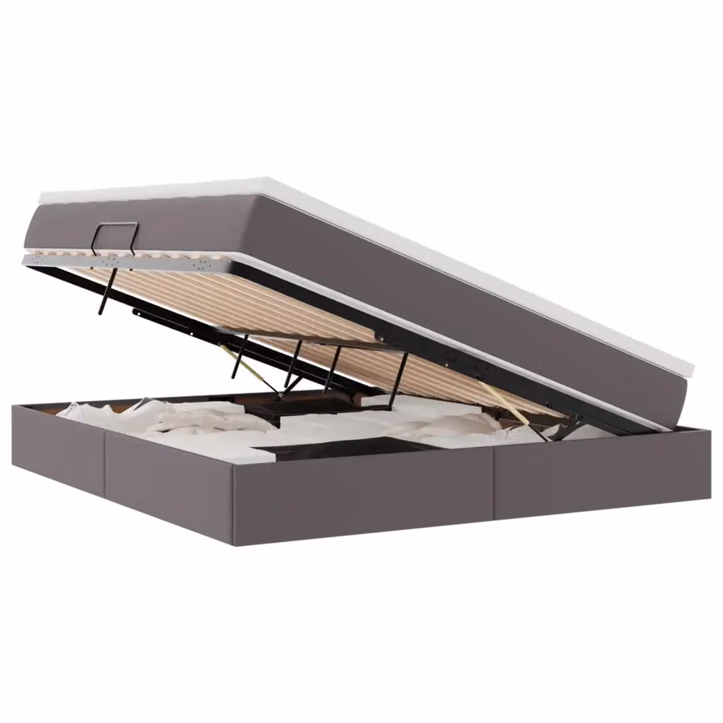Letto con contenitore e materasso ibrido vidaXL Grigio L: 180 cm, P: 200 cm, H: 204 cm – 2