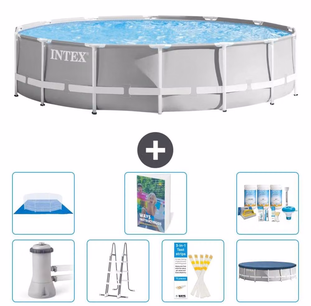Struttura per piscina a forma di prisma - 427x107 cm - composta da 6 elementi - modello S599