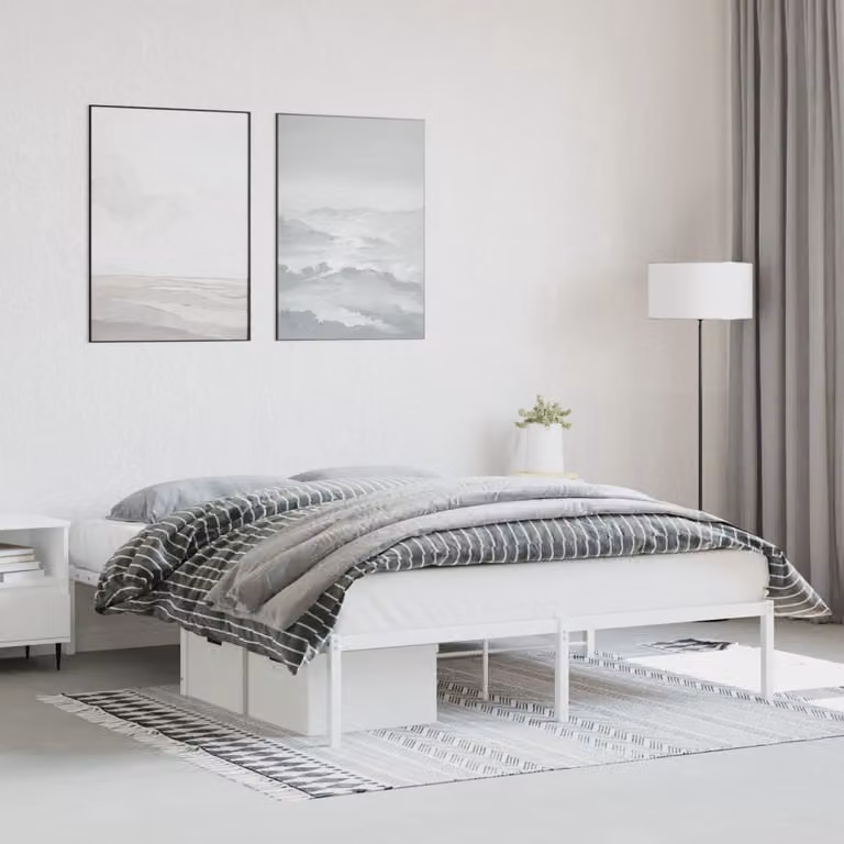 vidaXL Giroletto in Metallo Bianco L/P: 150 x 200 cm