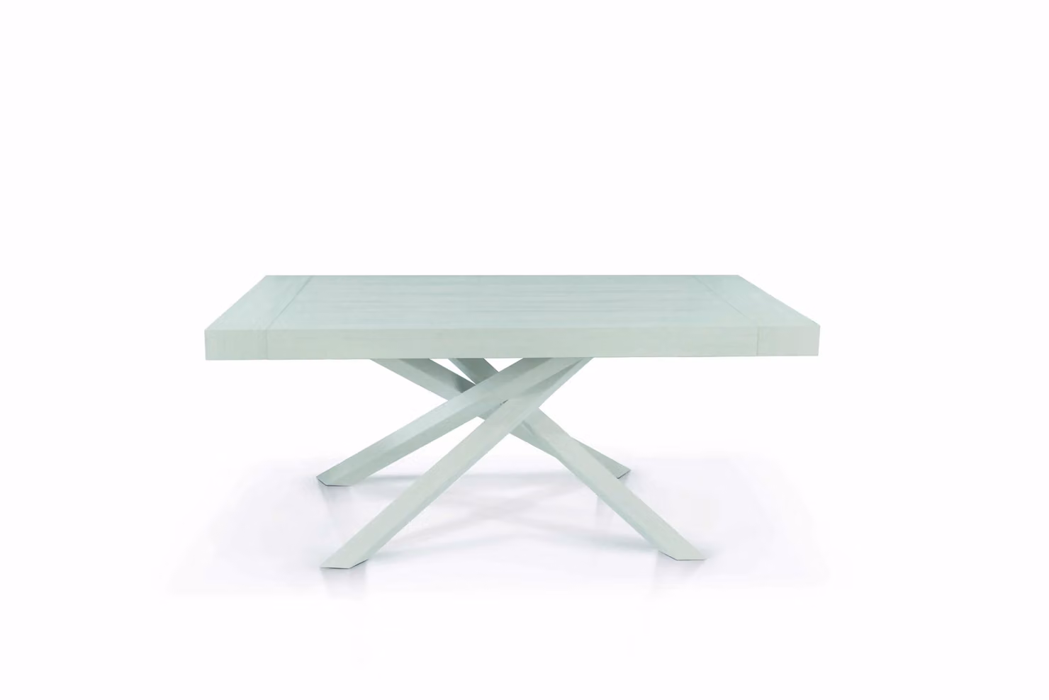 Tavolo TRASTEVERE in legno nobilitato bianco consumato allungabile 180×100 cm – 280×100 cm (Gambe Incrociate)