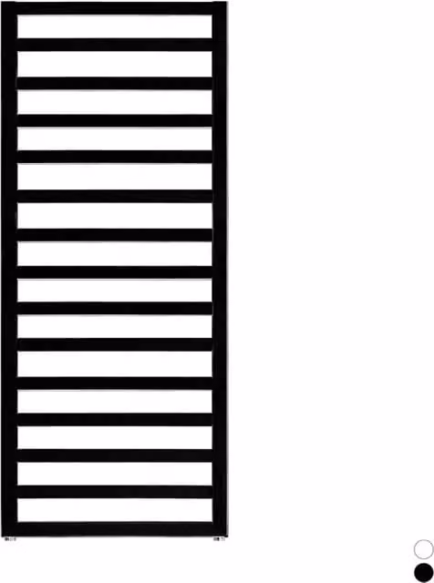 Termoarredo Zehnder Quaro nero opaco L: 140 cm, P: 60 cm – 1