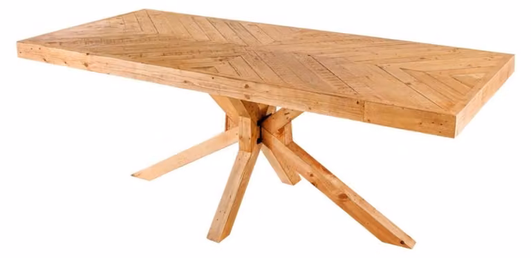 Tavolo da pranzo LOVARK – Rettangolare 200 cm – Legno massiccio di pino