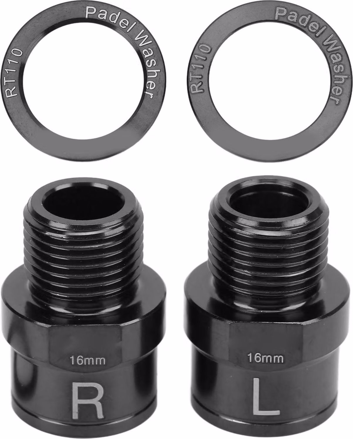 Prolunga per pedali, titanio, nero, 16 mm, per mountain bike, bici da strada, ergonomia