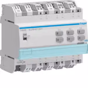 Attuatore di commutazione KNX a 6 canali, 16 A, carico di tipo C, con rilevamento di corrente