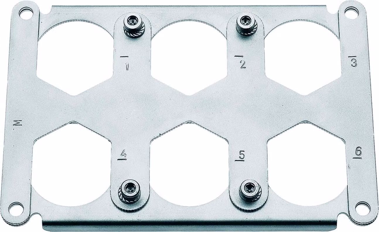 "Telaio di supporto Han HPR, misura 48 perno HPR, per 6 moduli HC 350 Materiale metallico"