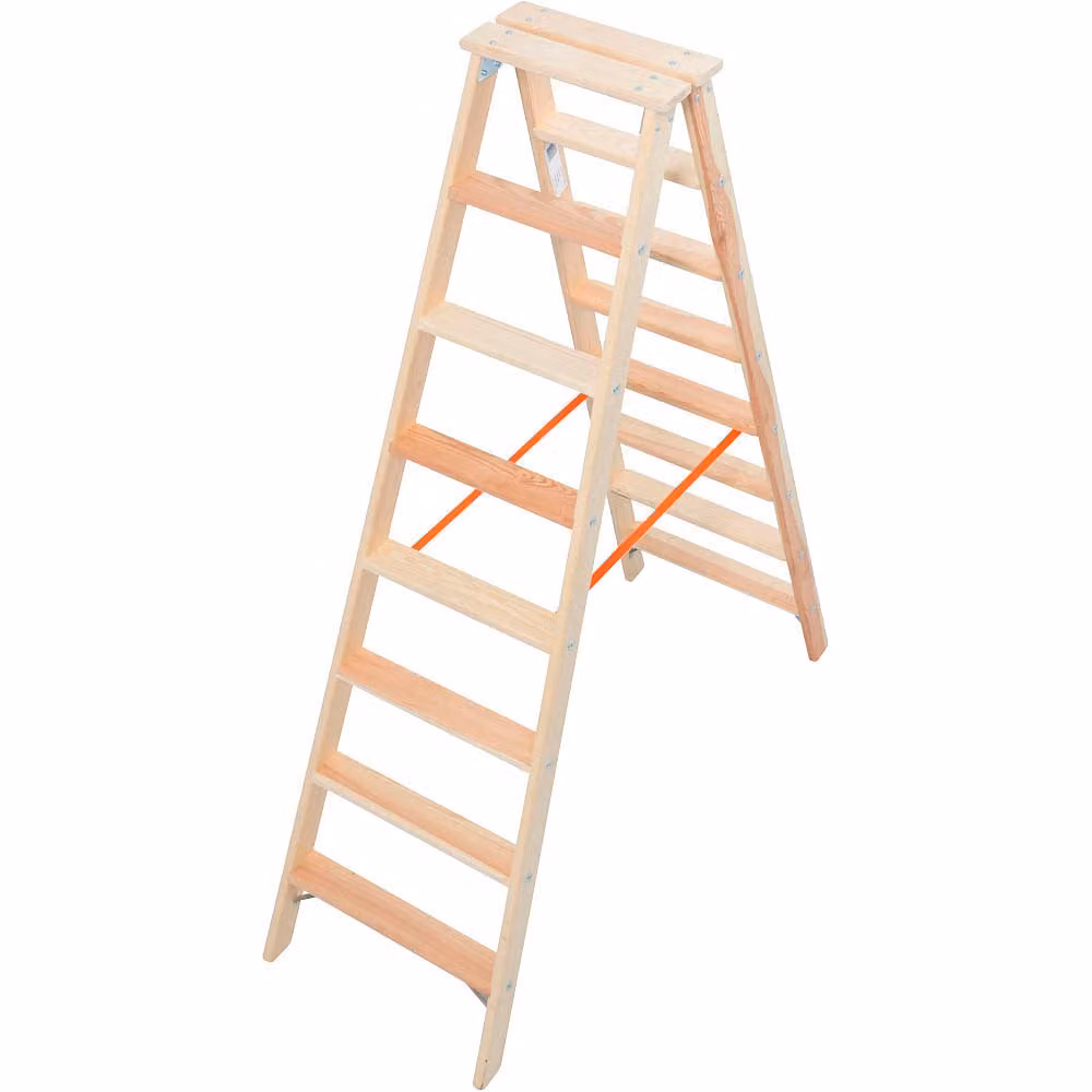 KRAUSE 818256 Holzleiter Stabilo 2x8 Stufen