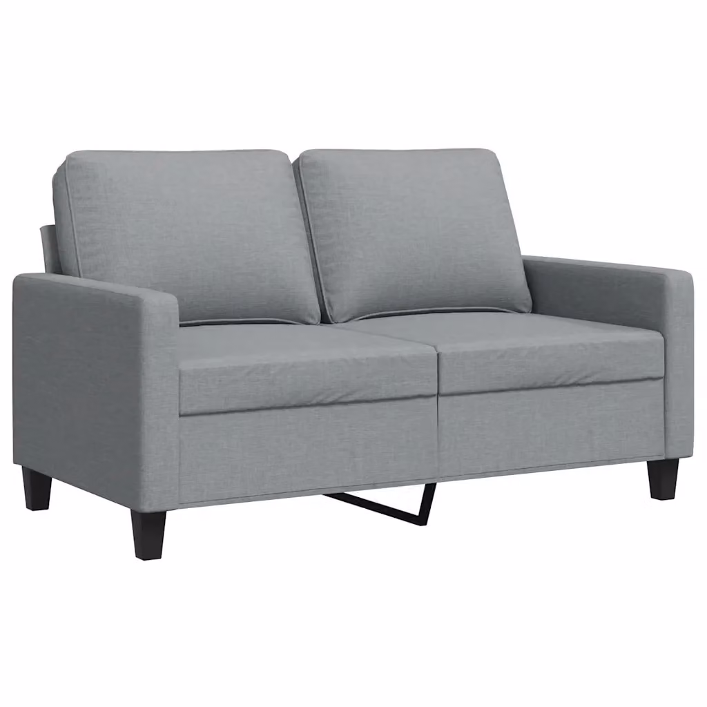 Divano letto moderno vidaXL in tessuto grigio con struttura in metallo per soggiorno – 2