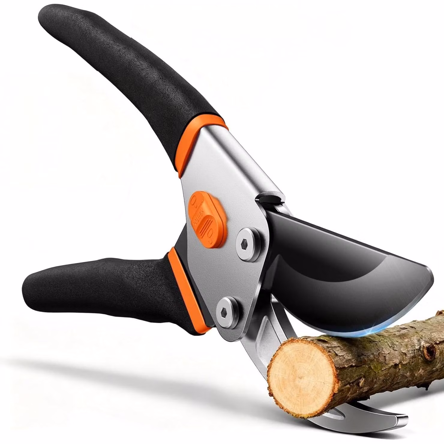 Cesoia da potatura bypass - 21,5 cm - Lame SK5 - Blocco di sicurezza - Per rose e alberi da frutto