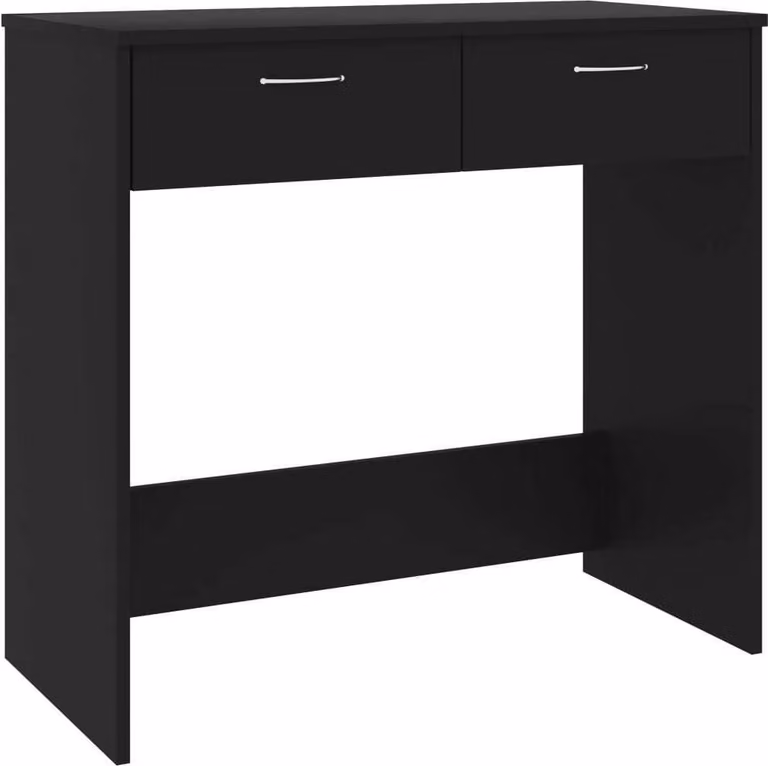 Scrivania Nera 80x40x75 cm in Legno Multistrato
