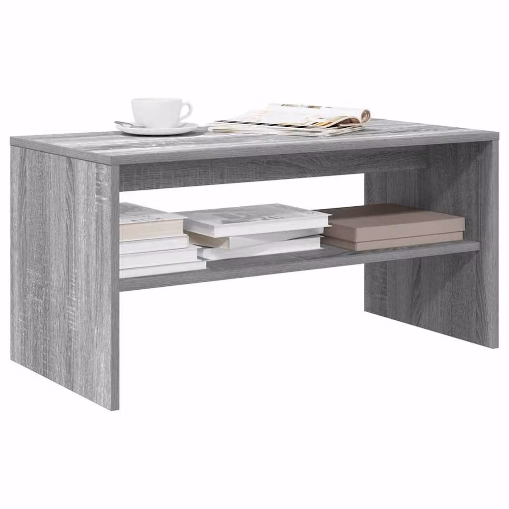 Mobile Porta TV Moderno vidaXL in Legno Multistrato e MDF, Grigio, L 80 cm x P 40 cm x H 40 cm