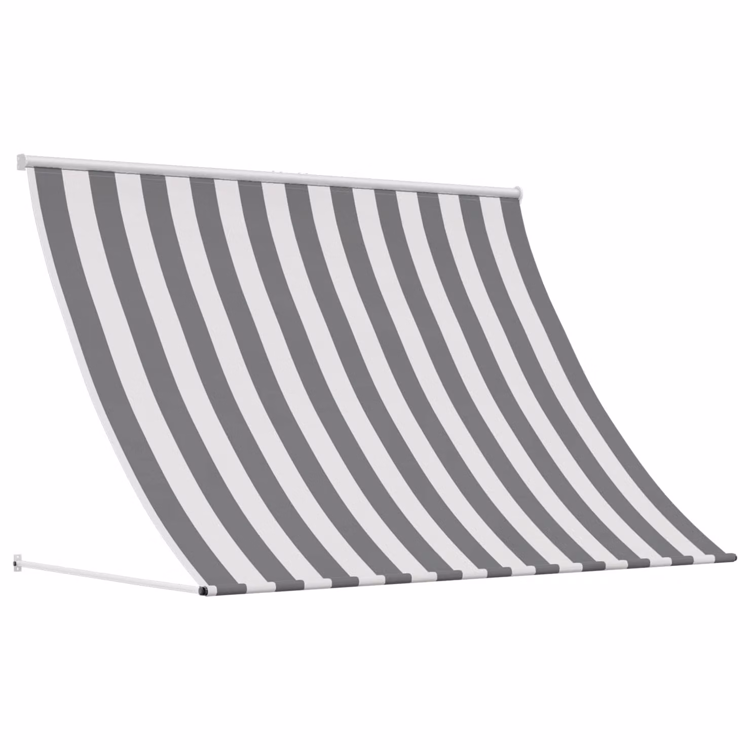 vidaXL Tenda da Sole Antracite e Bianco con Bracci Pieghevoli L: 350 cm, P: 150 cm