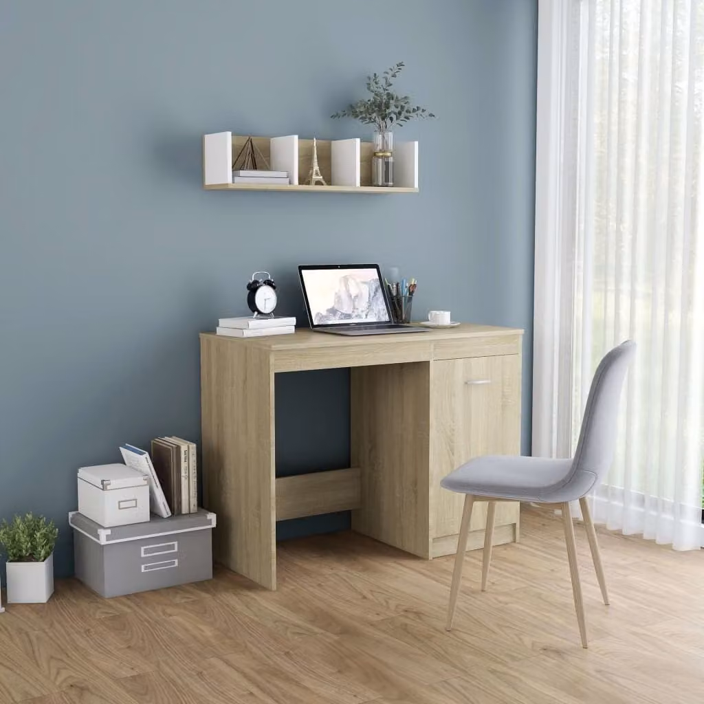 vidaXL Scrivania rovere Sonoma 100x50x76 cm in legno - Scrivania - Scrivanie - Scrivania per computer - Scrivanie per computer