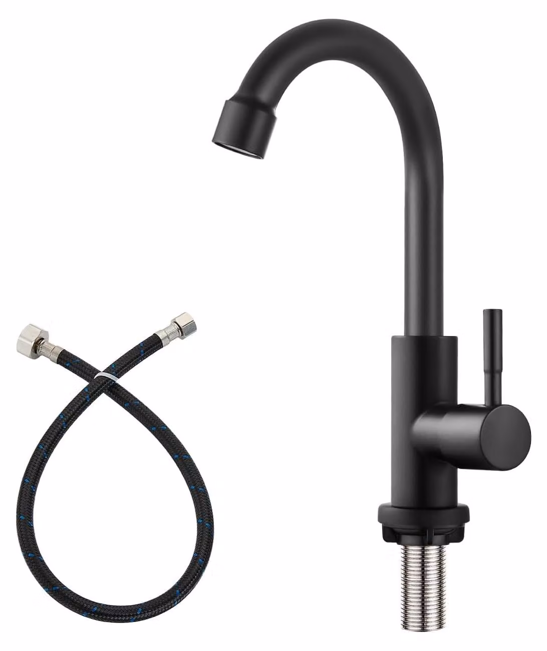 Rubinetto da cucina - Rubinetto monocomando per acqua fredda, finitura nera opaca