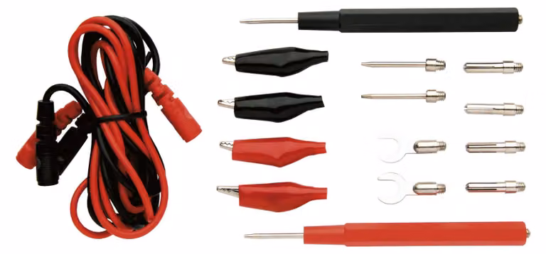 EMOS Kit di puntali universali per multimetri, sonde di prova, sonde per multimetro, set di 14+2 sonde di prova, S4001N