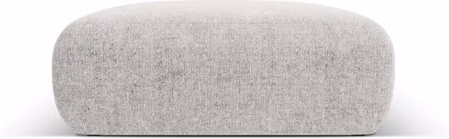 Cosmopolitan Design - Pouf "Nolio" 2 posti in ciniglia grigio chiaro