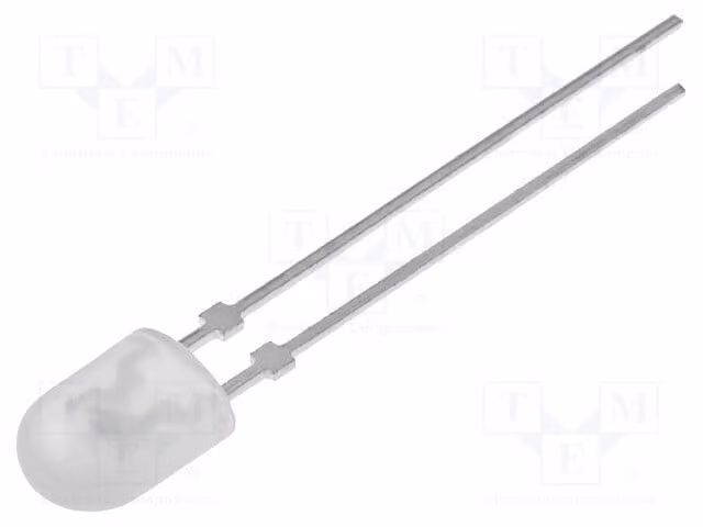 5 LED, luce bianca fredda, 1700÷2900 mcd, angolo di emissione 70/30°, forma ovale, dimensioni 5,2x3,8 mm, senza fermo. Codice prodotto: LL-544WM-W23NT LE