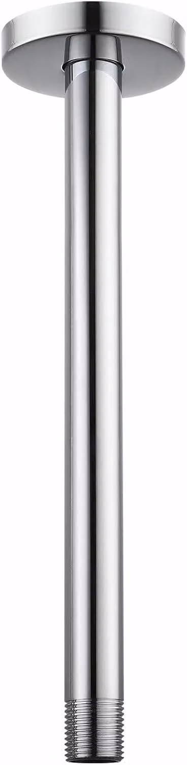 Supporto per doccia in acciaio inossidabile, lunghezza 30 cm, forma rotonda, attacco universale 1/2 NPT, per bagno