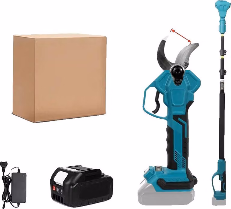Forbici elettriche, potente motore brushless, angoli regolabili, con 1 batteria