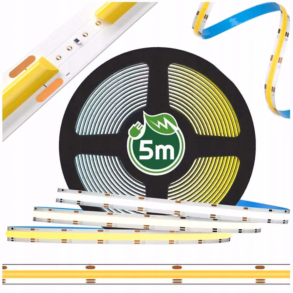 Striscia LED COB 320LED 7W/m 4000K 630lm/m IP20/5m/P