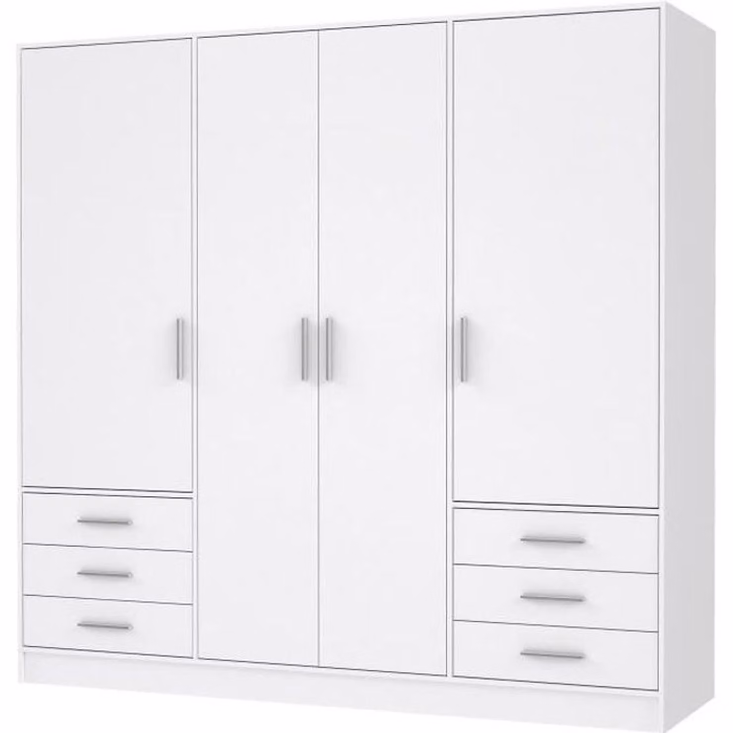 Armadio JONA a 4 ante grigio chiaro / bianco