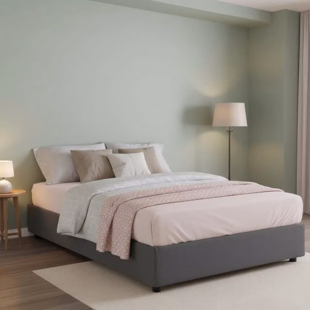 Andla, Letto Piazza e Mezza Sfoderabile Made in Italy, Grigio