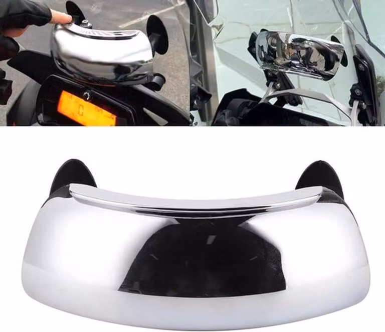 Specchietto retrovisore regolabile per motociclette e scooter, con angolo di rotazione di 180 gradi, ampio campo visivo e sistema di fissaggio universale