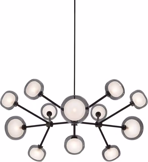 Lampada a sospensione Tooy Nabila 552.12 in vetro e metallo con design moderno a sfera