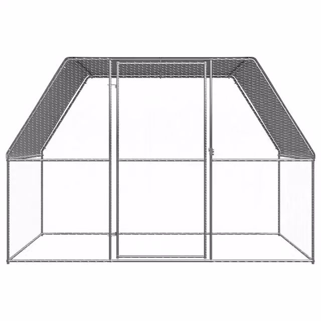 Gabbia per polli Videx in acciaio zincato e plastica, colori argento e grigio, L/P/H: 3 x 2 x 2 m