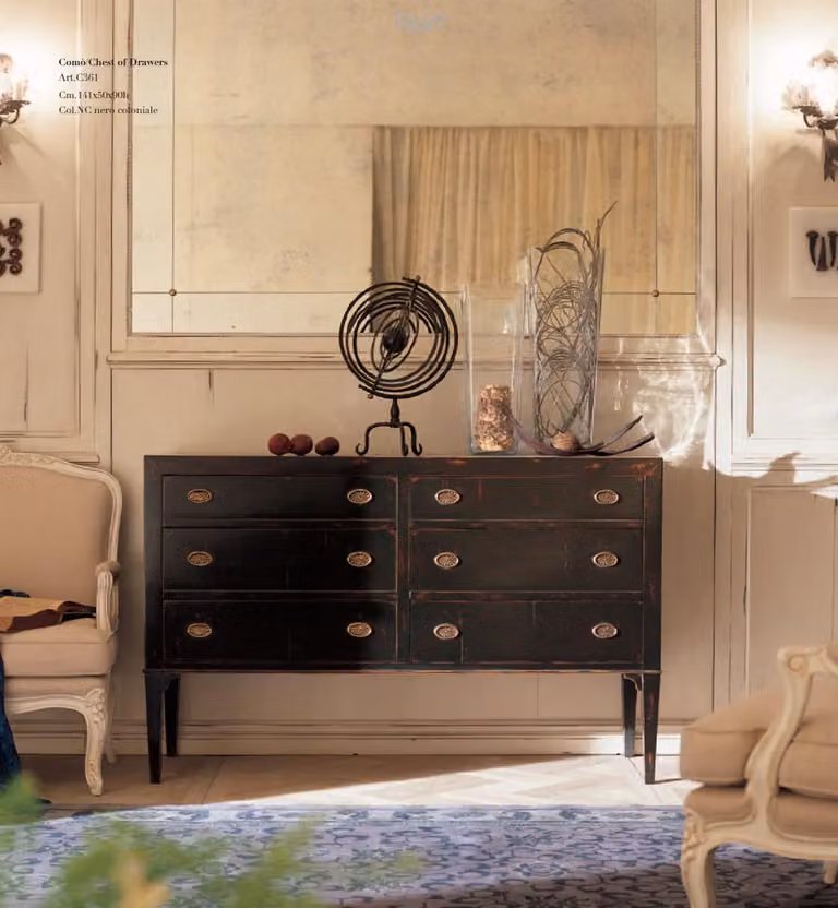 Barock Rokoko Tisch Kommoden Holz Design Beistell Schrank Kommode Konsolen