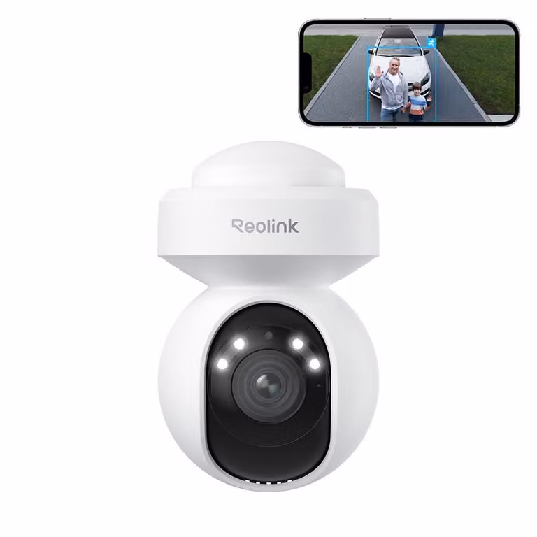 Telecamera di sorveglianza Reolink 4K 8MP Wi-Fi 6, panoramica e inclinazione, tracciamento automatico, rilevamento persone/veicoli/animali, zoom 3X, visione notturna a colori