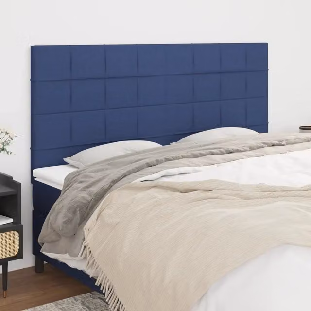 Testiera decorativa in tessuto blu Design Mania L: 180 cm, P: 5 cm, H: 118-128 cm