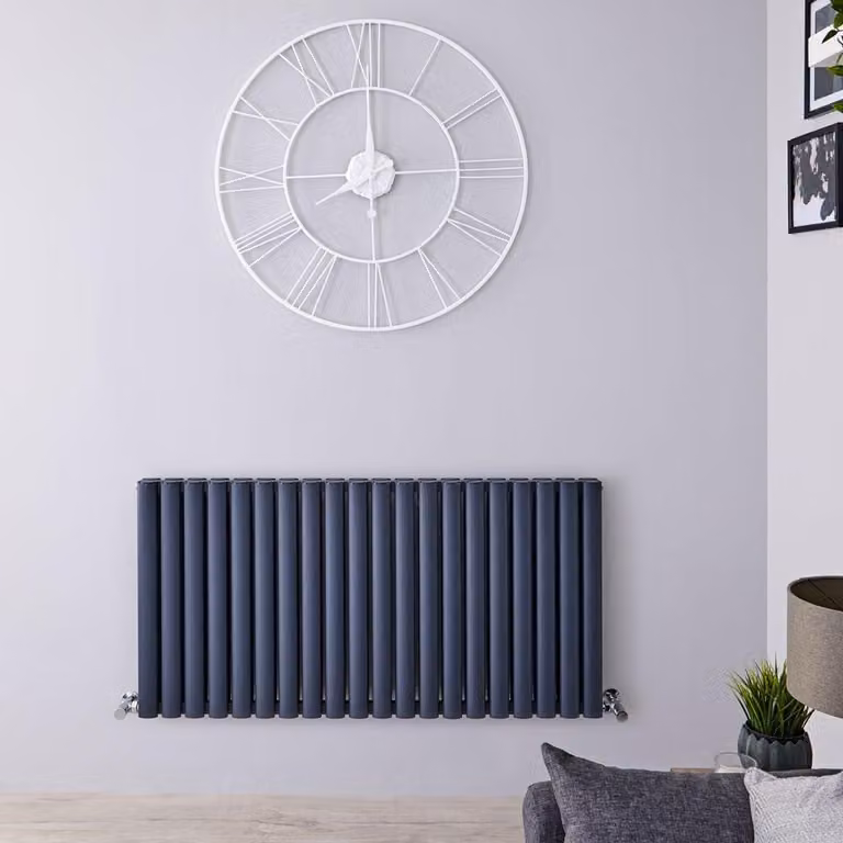 Termosifone Orizzontale Antracite in Alluminio 600x1190mm 2298W Design Moderno - Revive Air