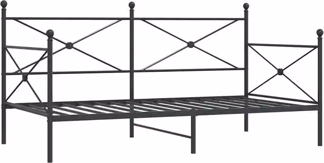Dormeuse senza materasso Design In per adulti in acciaio nero L/P/H: 200 x 100 cm