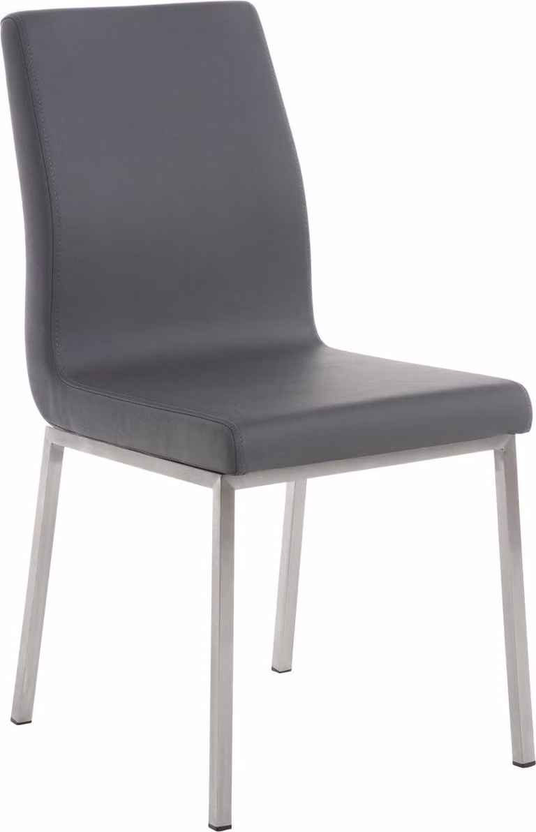 Sedia da pranzo confortevole - sedia da cucina - elevato comfort di seduta - Pelle finta | colore: grigio