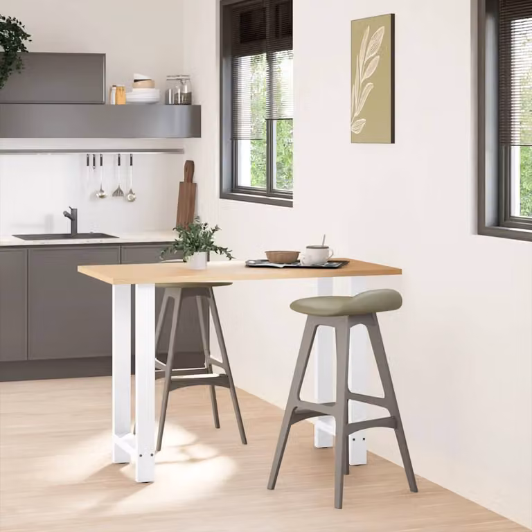 vidaXL Gambe per tavolo da bar bianche 2 pz 40x(90-91) cm in acciaio