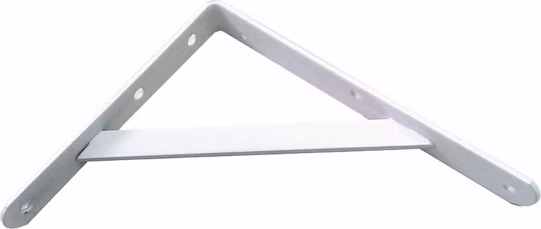Staffa in acciaio bianco fortex 20x25cm