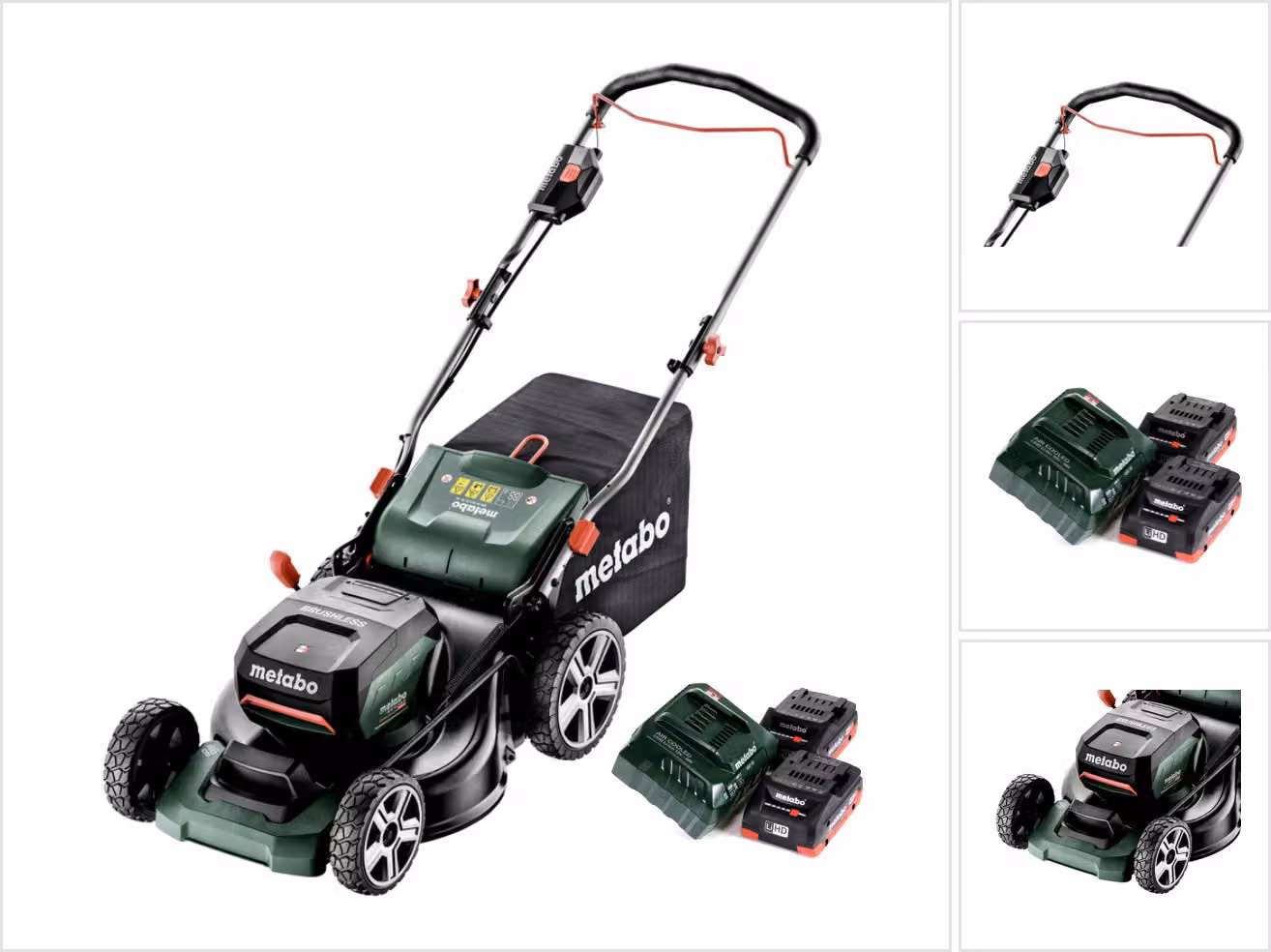 Metabo RM 36-18 LTX BL 46 Tosaerba a batteria 36 V ( 2x 18 V ) 46 cm senza spazzole + 2x batteria 4,0 Ah + caricatore