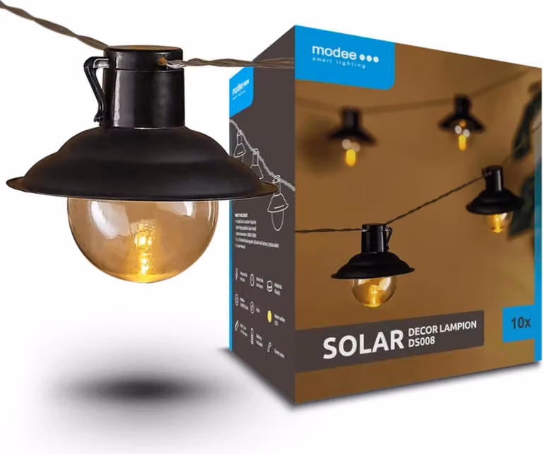 Lampada solare Modee DS008, 10 pezzi, 4,7 m