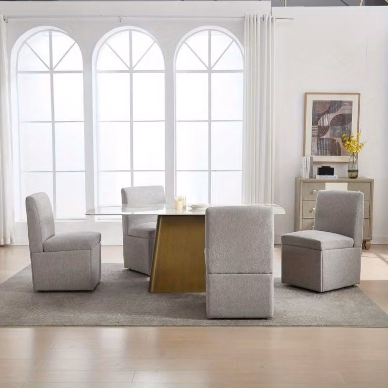 Sedia da pranzo - Sedia da cucina - Sedia per la zona living - Sedia girevole - Poltrona - Rivestita