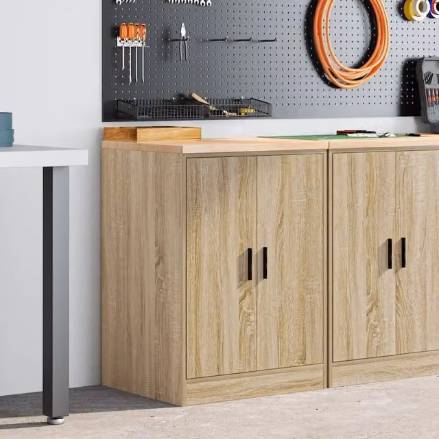 Armadietto da garage vidaXL in legno color marrone L: 60 cm, P: 51 cm, H: 85 cm – 1