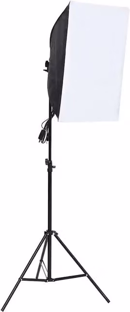 Kit di Illuminazione da Studio vidaXL con Softbox Regolabili e Fondali in Tessuto Colori Nero, Bianco, Grigio, Blu e Verde