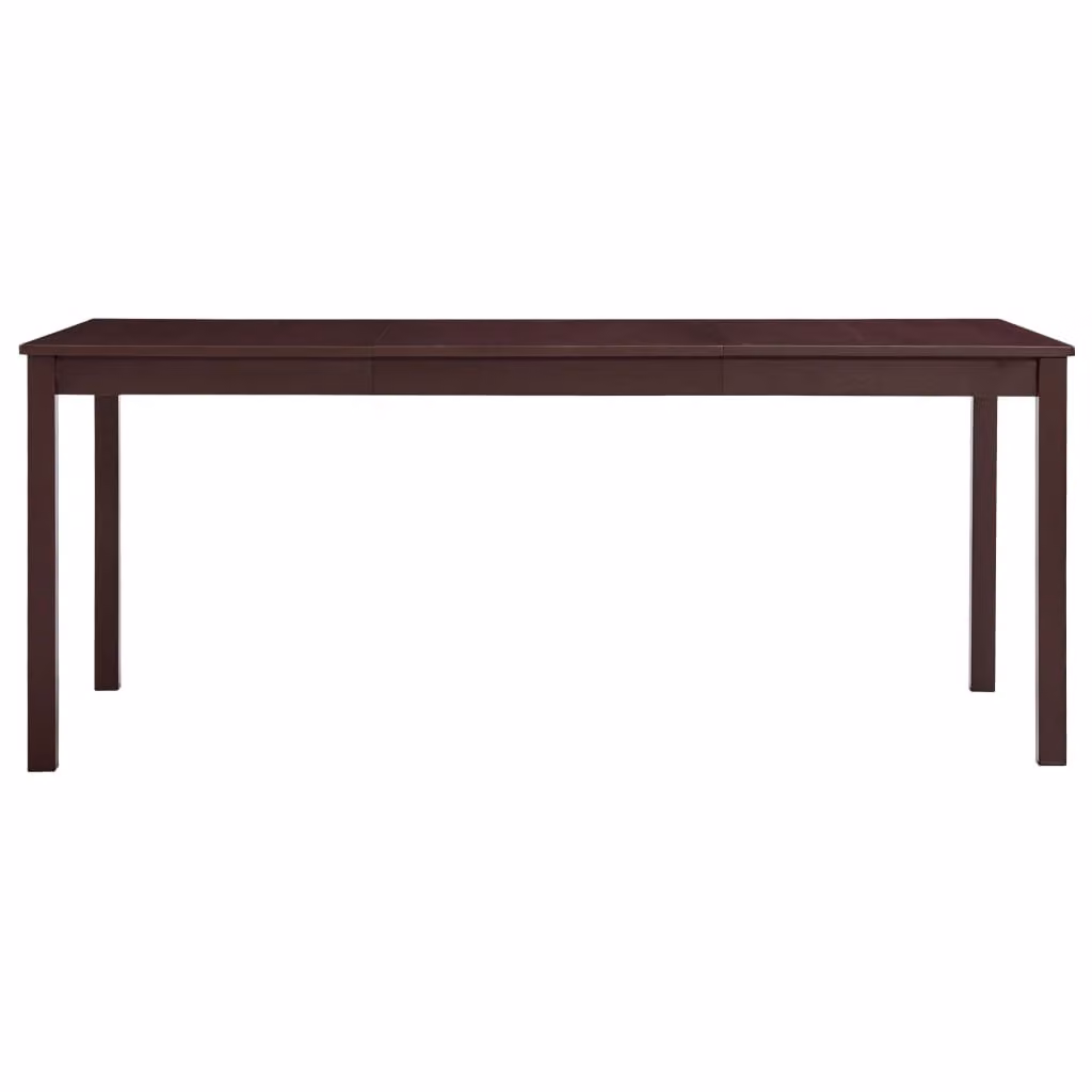 Tavolo da pranzo marrone scuro 180 x 90 x 73 cm in legno di pino