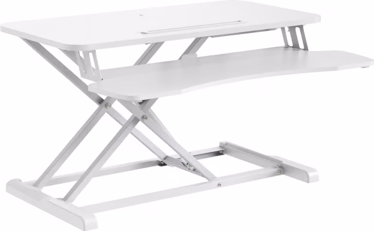 Rialzo ergonomico per scrivania (seduta/in piedi) - postazione di lavoro regolabile in altezza - larghezza 80 cm