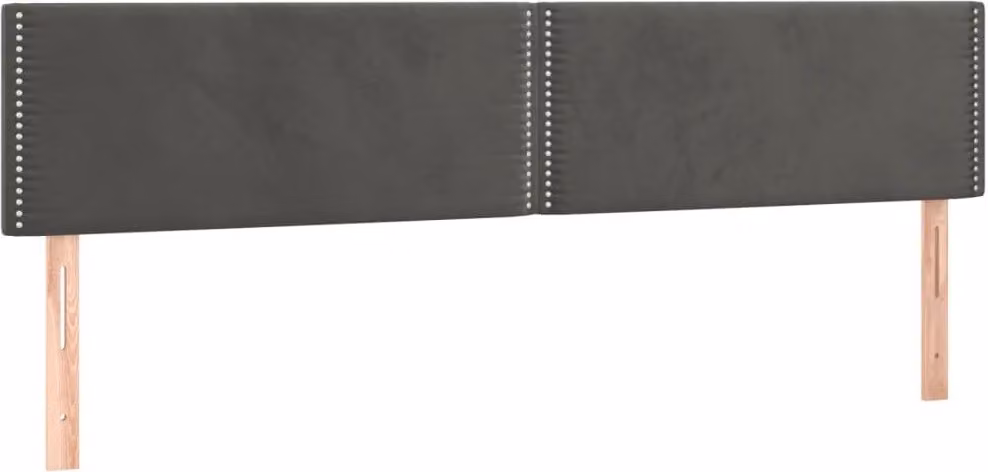 Testiera Grigio Scuro 160x5x78/88 cm in Velluto