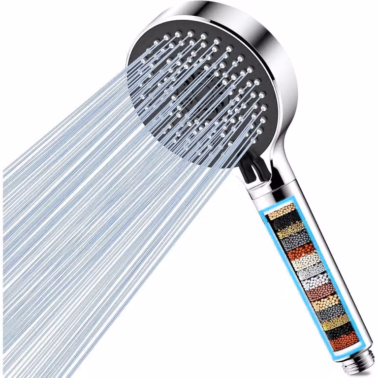 Magichome Soffione Doccia con Filtro a 20 Strati - Alta Pressione, Risparmio Idrico, 5 Modalità di Getto, Doccetta per Acqua Dura, Rimuove Cloro