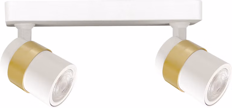 Lampada a soffitto Anillo 2xGU10, colore bianco/oro, marca Light Prestige