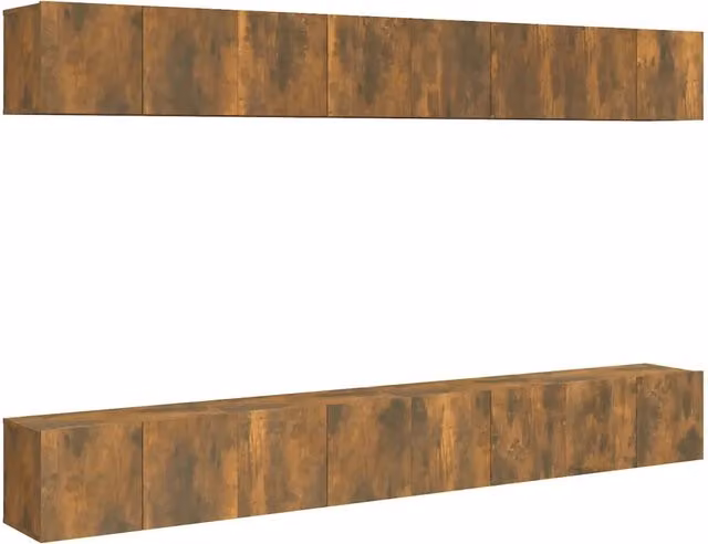 Mobili TV 8 pz | Armadietto TV | Mobile Porta TV Rovere Fumo 60x30x30 cm in Legno Ingegnerizzato
