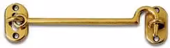 Fermascuri a gancio Ghidini in ottone lucido 120 x 42 mm