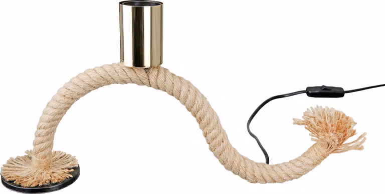 Gilde Tischleuchte, "Tau-Design", Metall, naturfarben, VE 1, L. 8 cm, B. 16 cm, H. 19 cm 79956 4063387799567